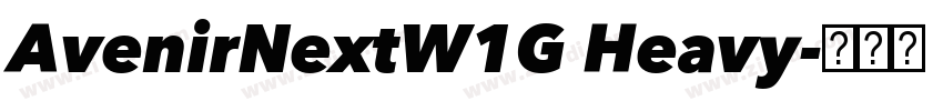 AvenirNextW1G Heavy字体转换
